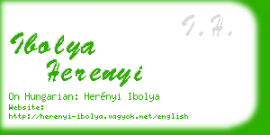 ibolya herenyi business card